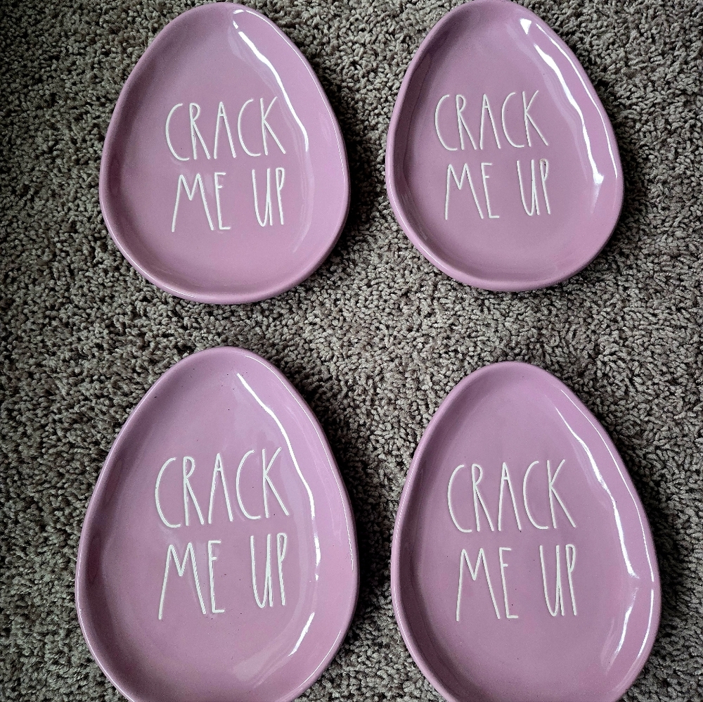 Rae Dunn Pink Egg-Shaped Ceramic Plate